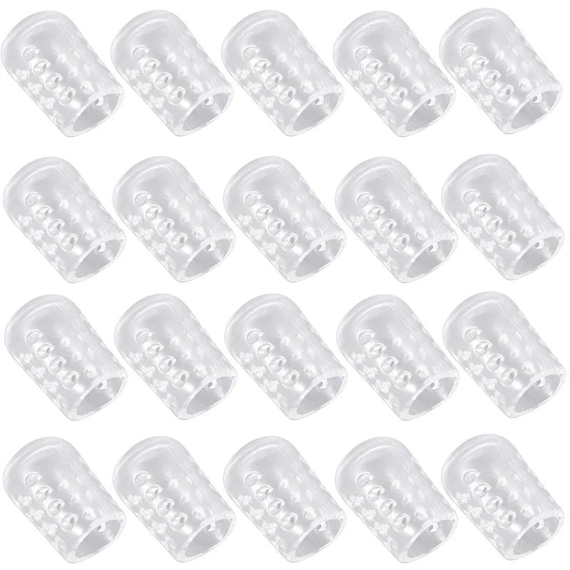 5-30pcs Transparent Silicone Toe Covers Women Gel Little Toes Protector Tube Foot Care Finger Caps Elasticity Prevents Blisters