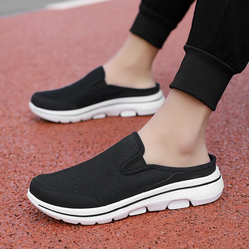 Pánské ležérní nazouváky Síťované prodyšné ploché pantofle Letní párty boty Velké velikosti Mokasíny Módní boty Pánské ležérní tenisky