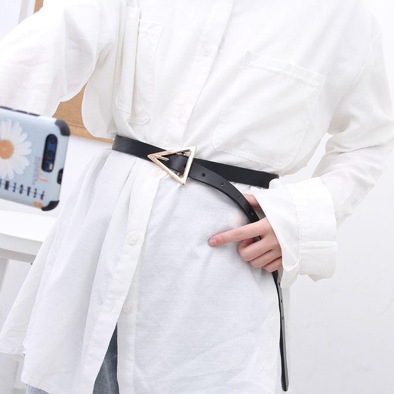 Fashionable Black Denim Trousers For Women Featuring Versatile Decorative Waist Belt