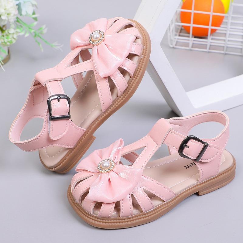Baby Kids Bow Princess Sandals, Korean Soft Sole Summer Girls Shoes