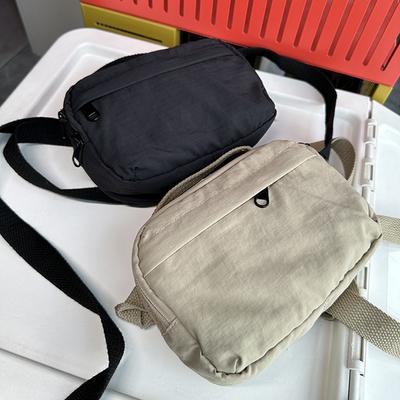 Neue Macaron einfarbige Nylon kleine quadratische Tasche wasserdicht, leicht und lässig vielseitig einzelne Schulter schräg zu tragen Bauchtasche Brusttasche einfach