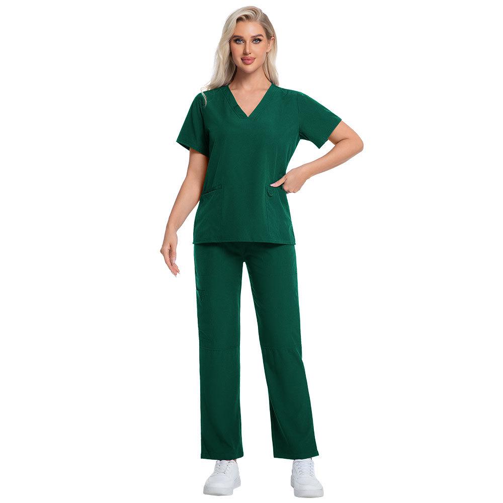 Short Sleeve Nurse Work Uniform Set for SPA & Salon 