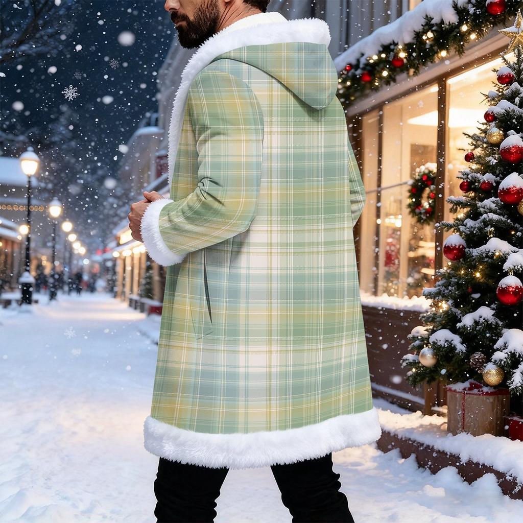 Men's Casual Plaid Print Jacket Fall Winter Outerwear for Everyday Wear