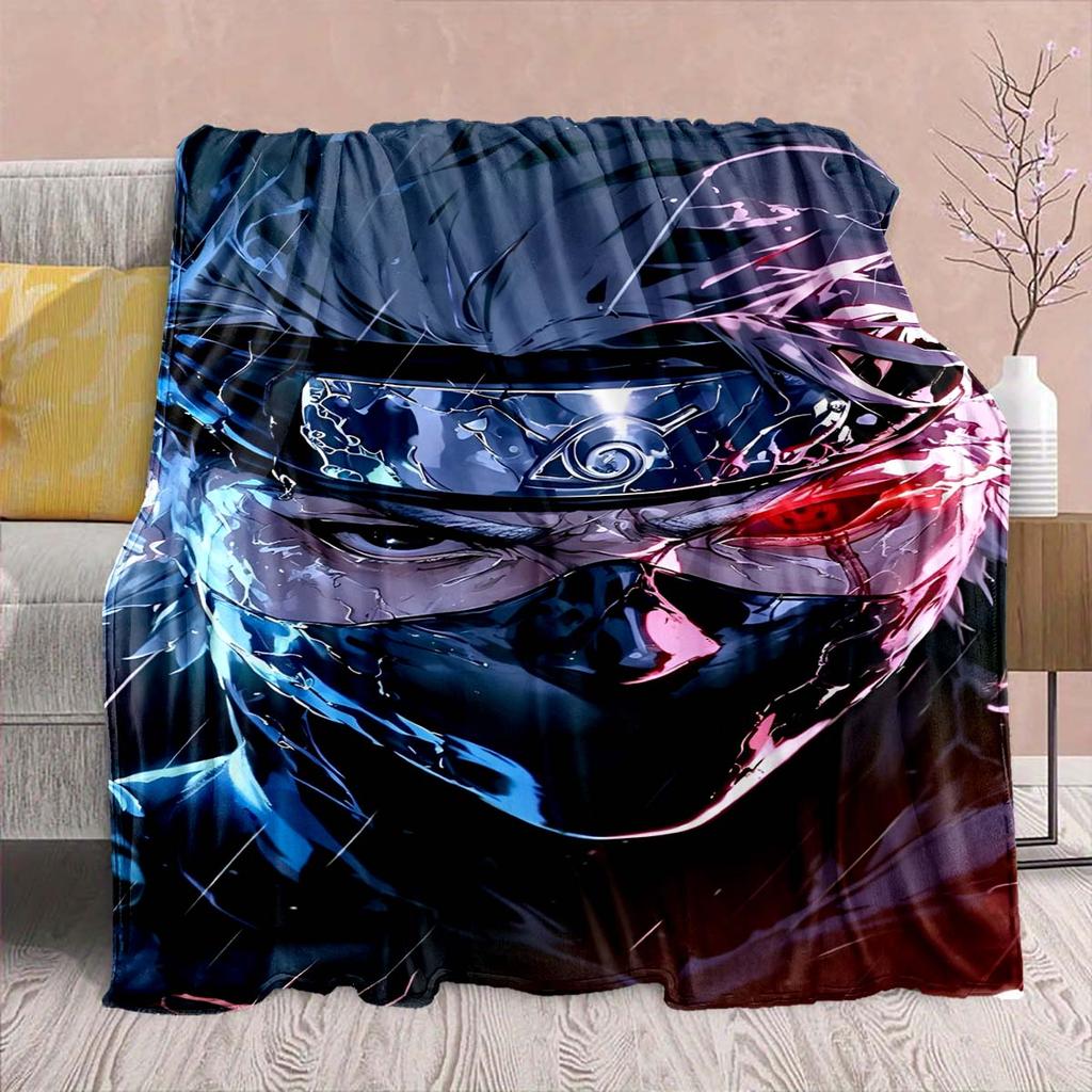Naruto Anime Flannel Blanket - Soft Warm Perfect for Sofa, Bedding Camping Travel Office Home Decor -QJY