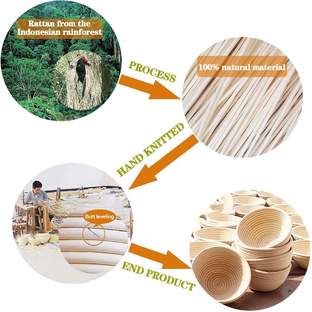 Rattan Gärkörbchen Natur Brot Gärkorb Küche Sauerteigschüssel