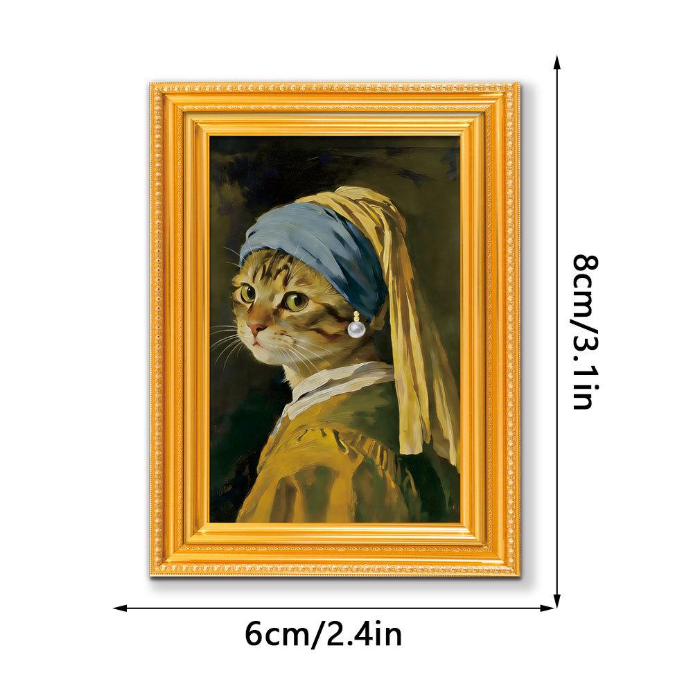 Van Gogh 3D Wooden Photo Frame Oil Painting Fridge Magnet