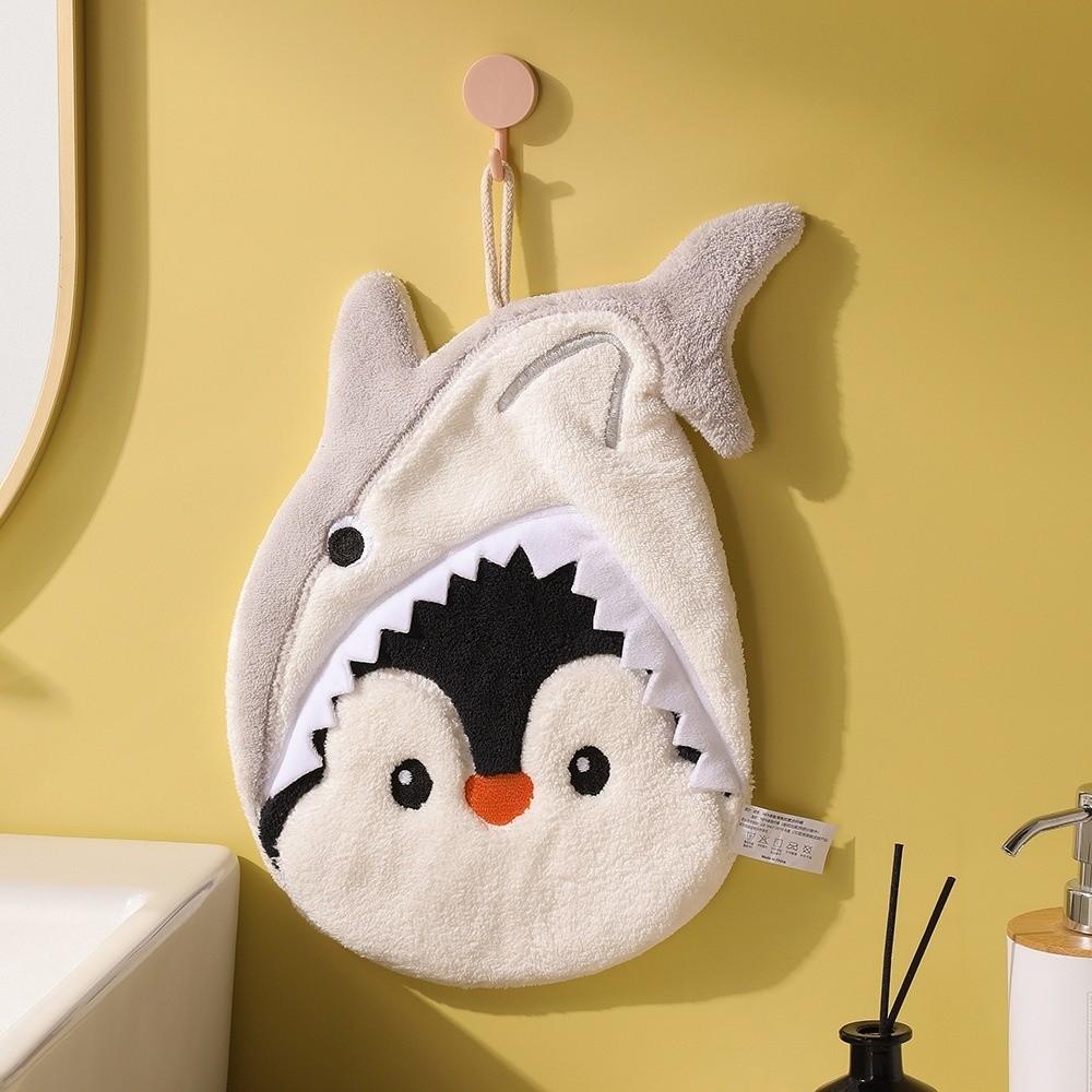 3 Layer Penguin Hand Towel Thickened Washcloth Cute Toilet Handkerchief Household