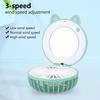 Cute Cat Portable Mini Pocket Fan Rechargeable LED Fill Light with Makeup Mirror