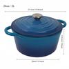 Enameled Dutch Oven Pot with Lid 5L Enamel Soup Pot Soup Cooking Pot Cast Iron Dutch Oven with Dual Handles for Bread Baking