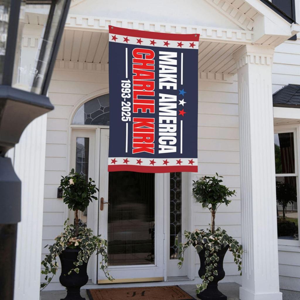 Make Flag Sign We Are All Charlie Kirk Now Flag Banner For Yard Room Decor No Flagpole