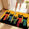 Colorful Cat Cartoon Carpet Welcome Mat Waterproof Floor MatRug for Bedroom Carpet Live Room Bathroom Carpet Home Kitchen Rug