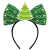 Elk Christmas Headbands Bowknot Cartoon Holiday Hairbands  Costume Party Accessories