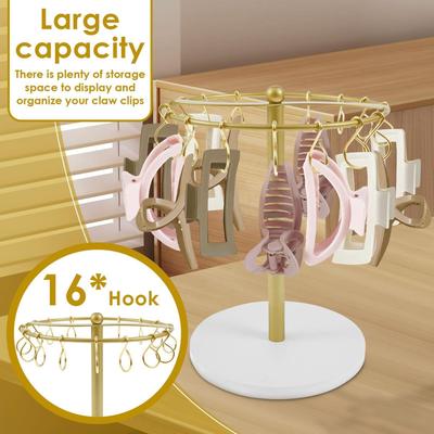 Hair Clip Organizer Girls Hair Accessories Organizer Claw Clip Hanger Jewelry Rack Organization And Storage For Bathroom College
