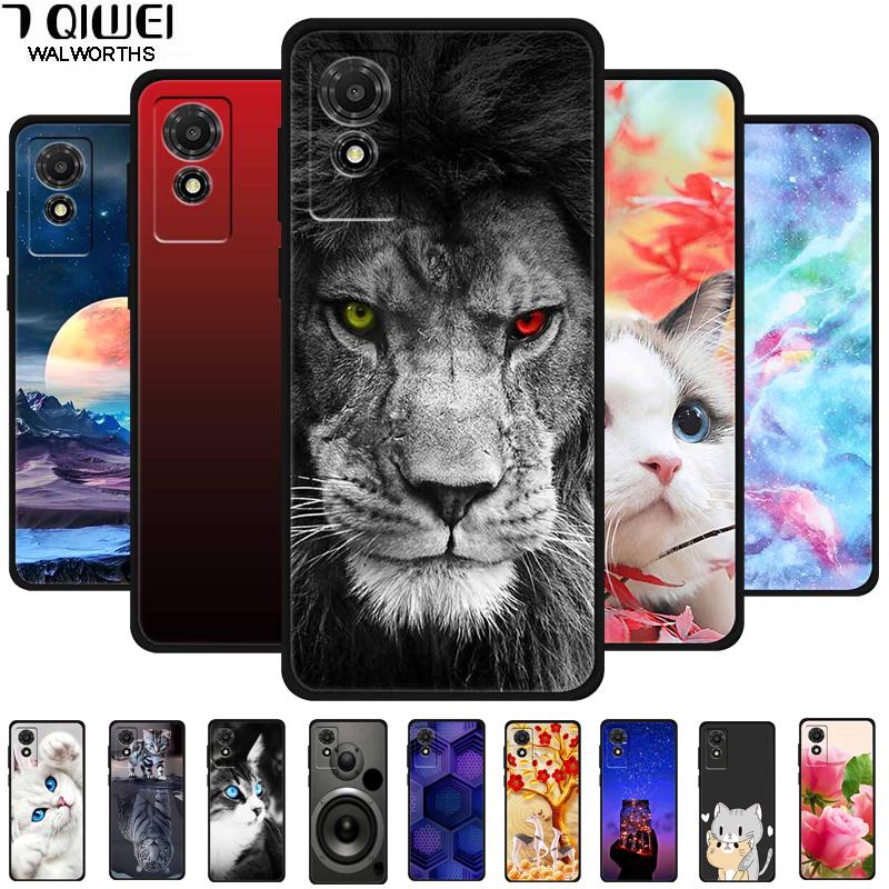 Etui na TCL 501 2024 Miękkie Etui Silikonowy Tylny Pokrowiec na TCL T433D Ochronna Obudowa Etui na TCL 501 Etui Kreskówkowe Zwierzątko TCL501