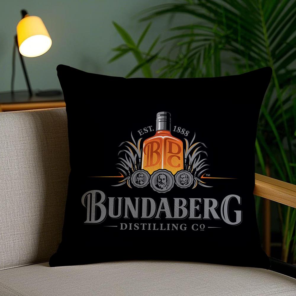 Rum Bundaberg Cushion Cover Plush Fabric Soft Double-Sided Printed Invisible Zipper Sofa Pillow Case Home Decor