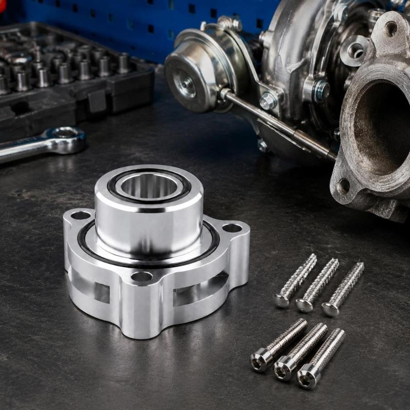 Metal Exhaust Blow Off Valves Adapter Kit with Round Bolt-On Flange, Built-In Sealing Gaskets and 6 Mounting Screws for 1.5L 1.6L 2.0L 2.7L Engine
