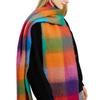 Women's High-Grade Colorful Plaid Mohair Scarf - Thick, Warm, and Versatile for Winter