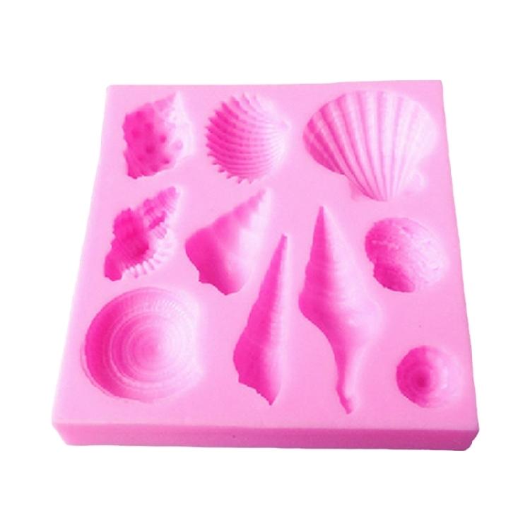

Marine Theme Conch Sea Shell Cake Decorating Silicone Mold Flexible Design For Baking Crafts Nontoxic Oven Freezers Safe 1 рожевий