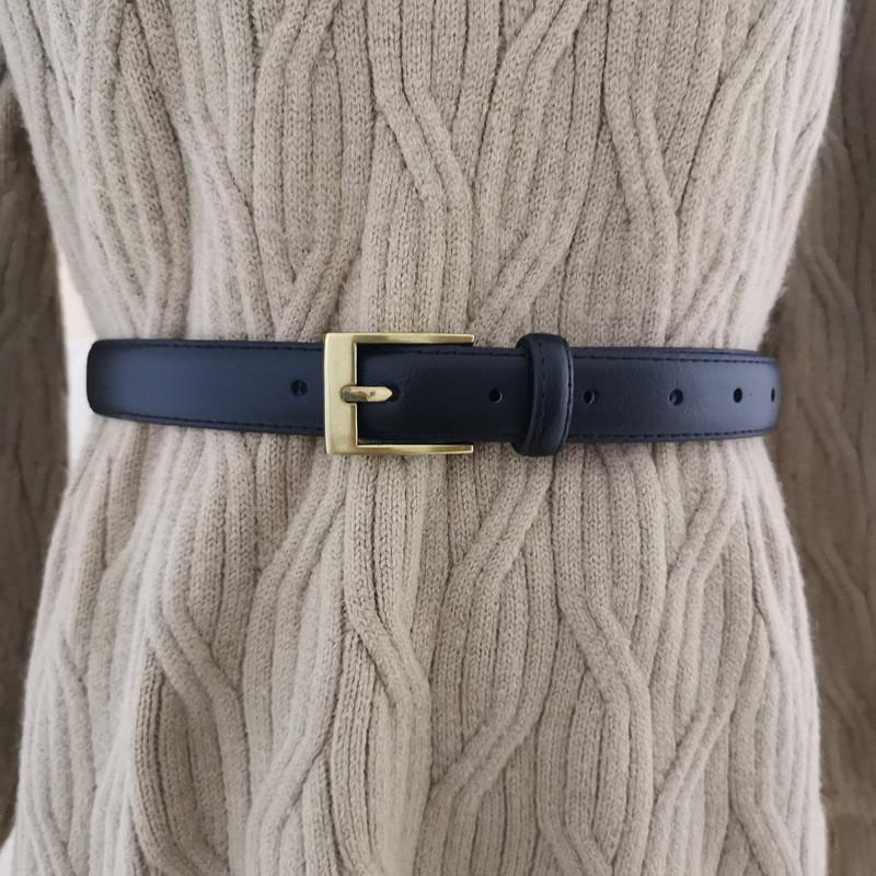Genuine Leather Womens Belt With Alloy Buckle For Casual Denim Jeans