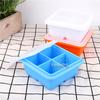 4 Cavities Silicone Ice Cube Box with Lid Cover Self-made Supplementary Food Making Box Freezer Refrigerator DIY Kitchen Gadgets