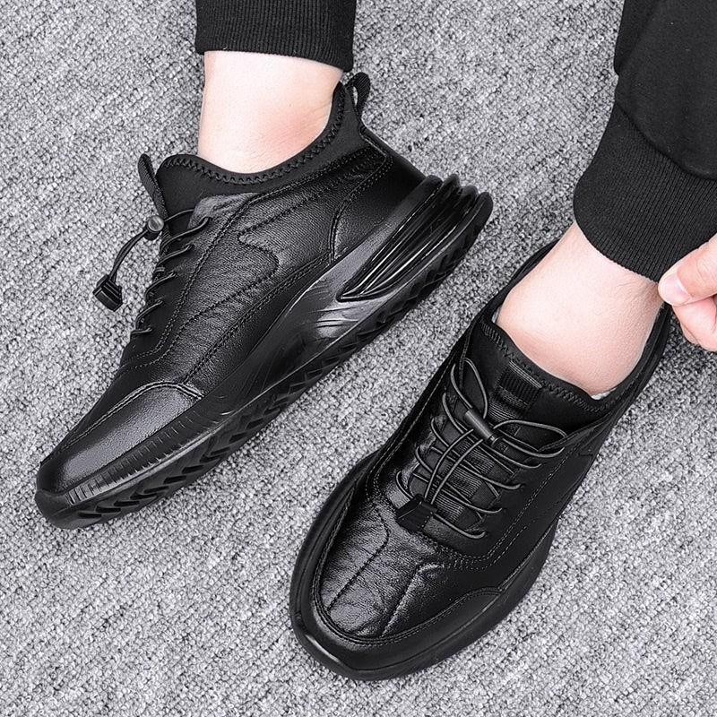 Winter Men's Casual Warmth Low-top Sports Black Soft-soled Spot Sports Shoes Ultra-light Velvet Thickened Shoes for Men and Women