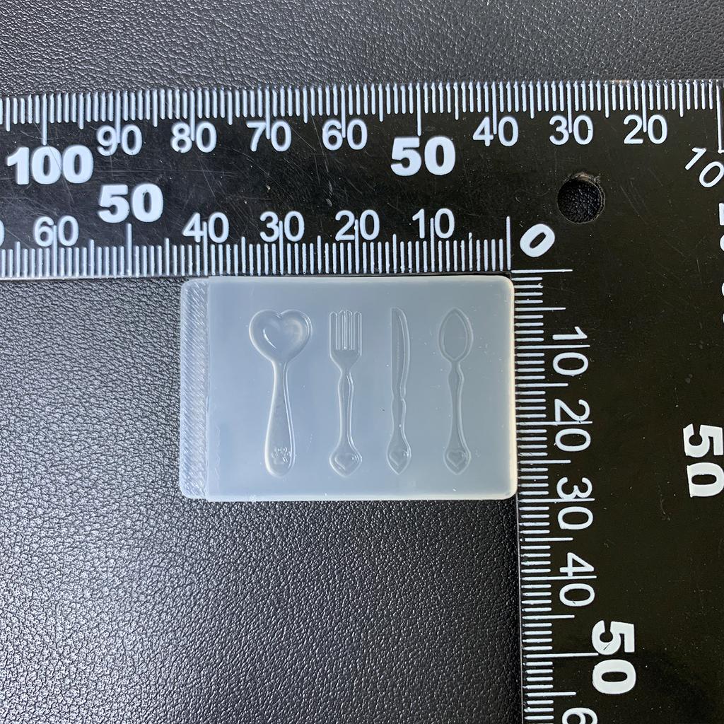 Food Grade Silicone Mold For Resin Crafting Elegant Knife And Fork Shaped Crafts Mould Decorative Accessories