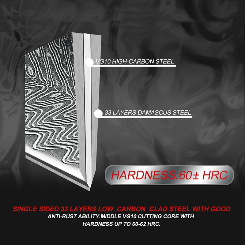 5 Inch Utility Knife 67 Layers Damascus Steel Kitchen Knives Meat Slicer Fruit Cutting Petty Knife Cooking Tools with Gift Box