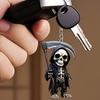 3 Death Reaper Keychain, 2D Flat Acrylic Pendant, Backpack Phone Pendant, Backpack and Car Home Decoration, Keychain, Car Keyc