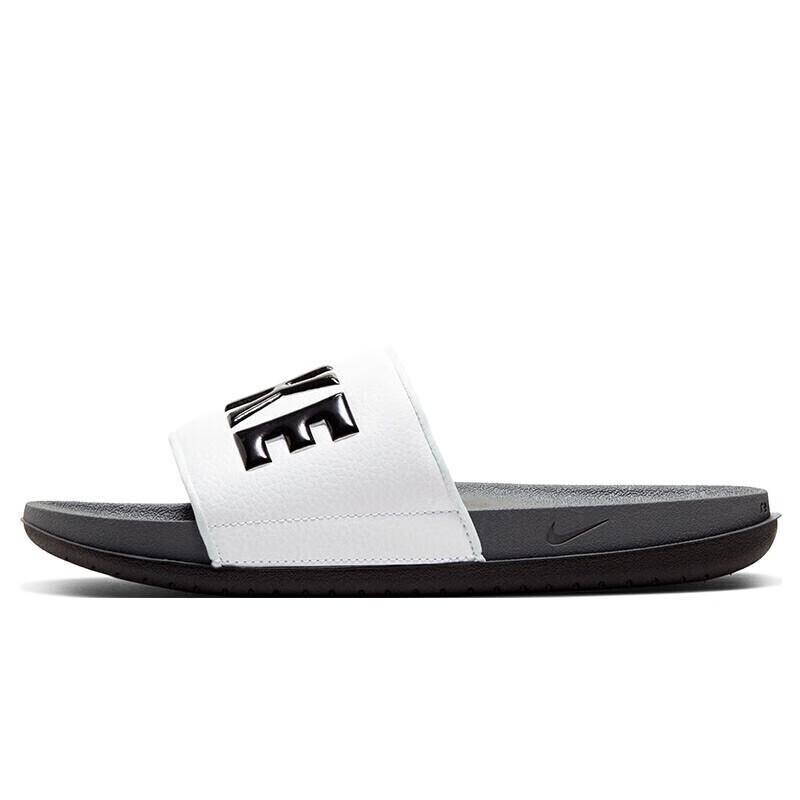 NIKE Casual Shoes for Men, Slip-On Sandals OFFCOURT BQ4639-001, White And Black