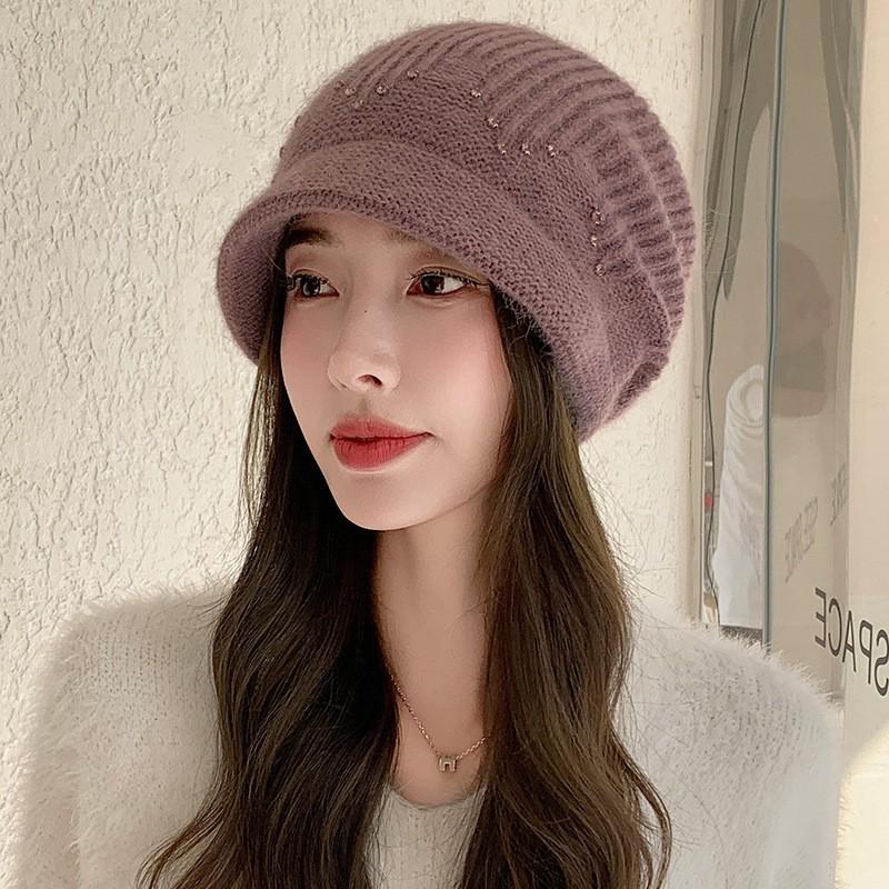 

Autumn and winter hats men s and women s fashion bag head stacking hat warm confinement hat single-layer pullover hat knitted wool M（56-58cm）