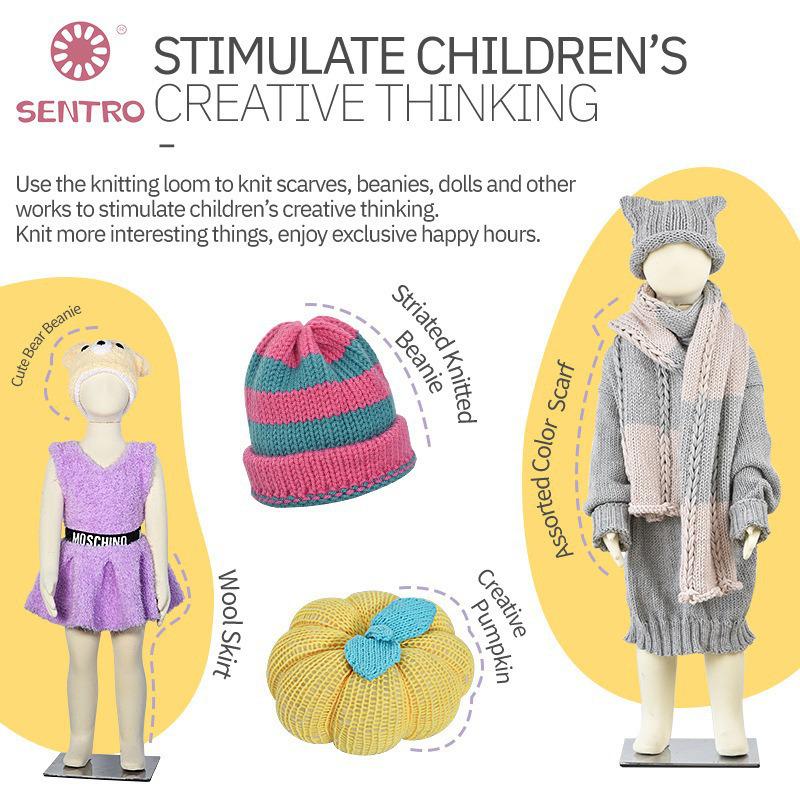 840A Grenzüberschreitende 40-Nadel Sternzylinder DIY Handkurbel Wollstrickmaschine für Eltern-Kind-Interaktion.