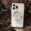 Double-layer imd magnetic suction bracket 17pro max iPhone case iphone14 is suitable for 1316 ink splashing dog