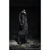 Men Two Tone Faux Fur Long Coat Open Front Fluffy Warm Winter Luxury Plush Overcoat With Pockets