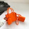Stylish Casual Mini Tote Bag For Women In Black Orange Green And Fuchsia Perfect For Commuting And Everyday Use