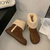 Winter Lolita Boots Round Toe Plush Sexy Thigh Flat Bottomed Women Warm Padded Thickened Footwear Shoes Australia Elegant Fur Boots