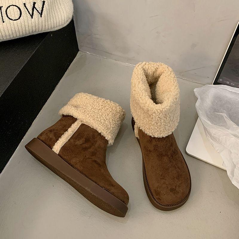 Winter Lolita Boots Round Toe Plush Sexy Thigh Flat Bottomed Women Warm Padded Thickened Footwear Shoes Australia Elegant Fur Boots