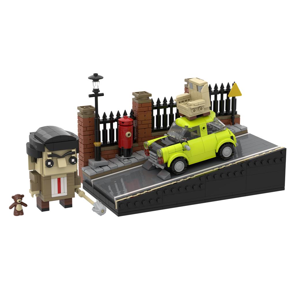 MOC Mr. Beaned Action Figure Building Blocks Funny Movie Agent Model Bricks Assembly Kids DIY Gifts
