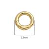 [13mm] Round Spring Buckle Gold-Plated Ring Buckle Jewelry Buckle Keychain DIY Handmade 1pc