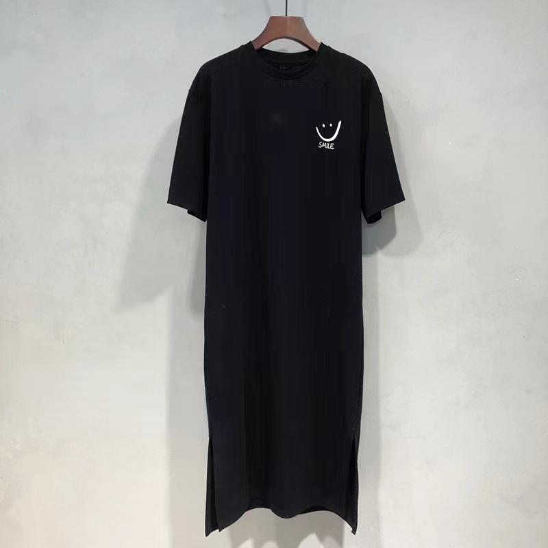 Vestido camisero de manga corta para mujer, nuevo, holgado, largo medio, por encima de la rodilla, de verano