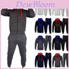 Luxuriös warmes Herren-Trainingsanzug-Set mit Fleece-Zip-Hoodie und Jogginghose