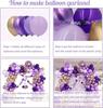 132Pcs Dark Purple Light Balloon Garland Arch Kit Metal Purple Gold Latex Balloons Wedding Party Bridal Baby Shower Birthday Dec