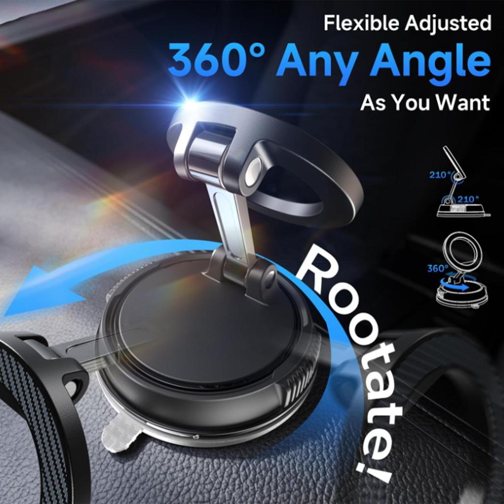 Magnetic Suction Cup Phone Mount For Magnetic 360 Degree Adjustable Magnetic Car Phone Holder Foldable Car Mount