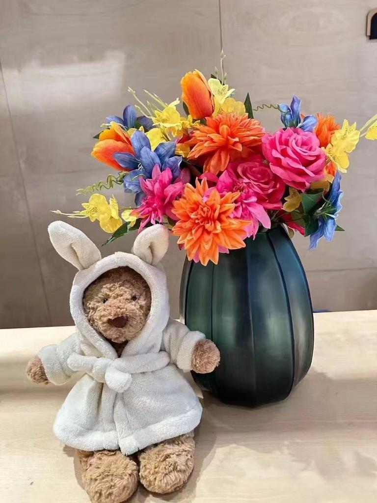 J C Plush New Bartholomew Bear Series Plush Toys Eggplant Bear Love Bear Cute Plush Toy Baby Comfort Child Birthday Gift