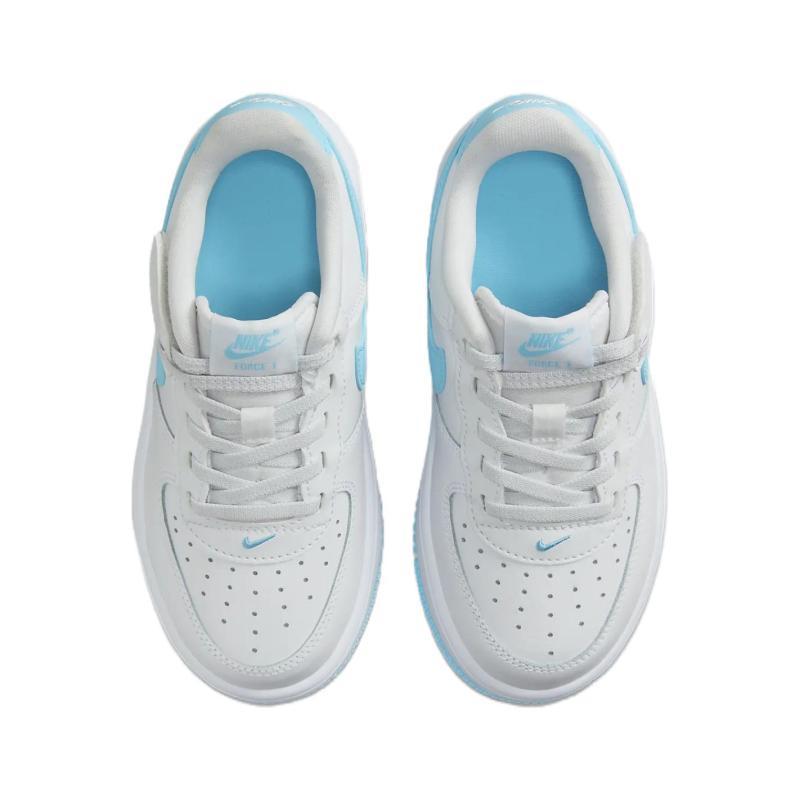Nike Force 1 Low EasyOn White Aquarius Blue PS Sneakers FN0237-107