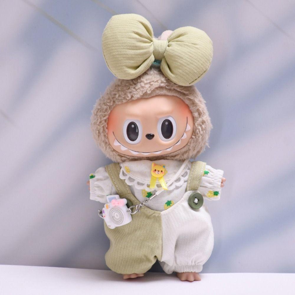 Sweetheart Style Labubu Doll's Clothes Camera 17cm Plush Dolls Clothes Children Gift
