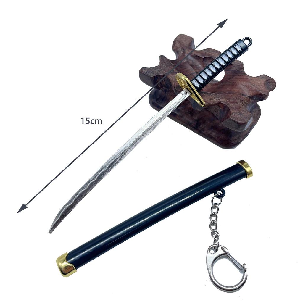 One Piece Zoro's Three-Sword Style Snow Walk Katana Keychain - Japanese Samurai Anime Sword Model