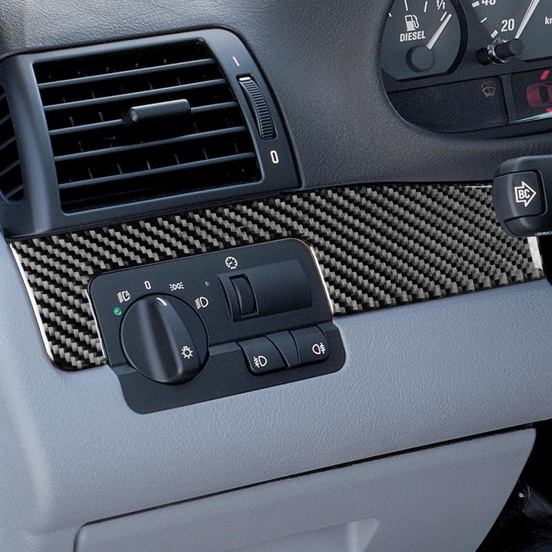 Real Carbon Fiber Car Accessories Driver Strip Cover Soft Sticker For BMW 3 Series E46 1998 1999 2000 2001 2002 2003 2004 2005