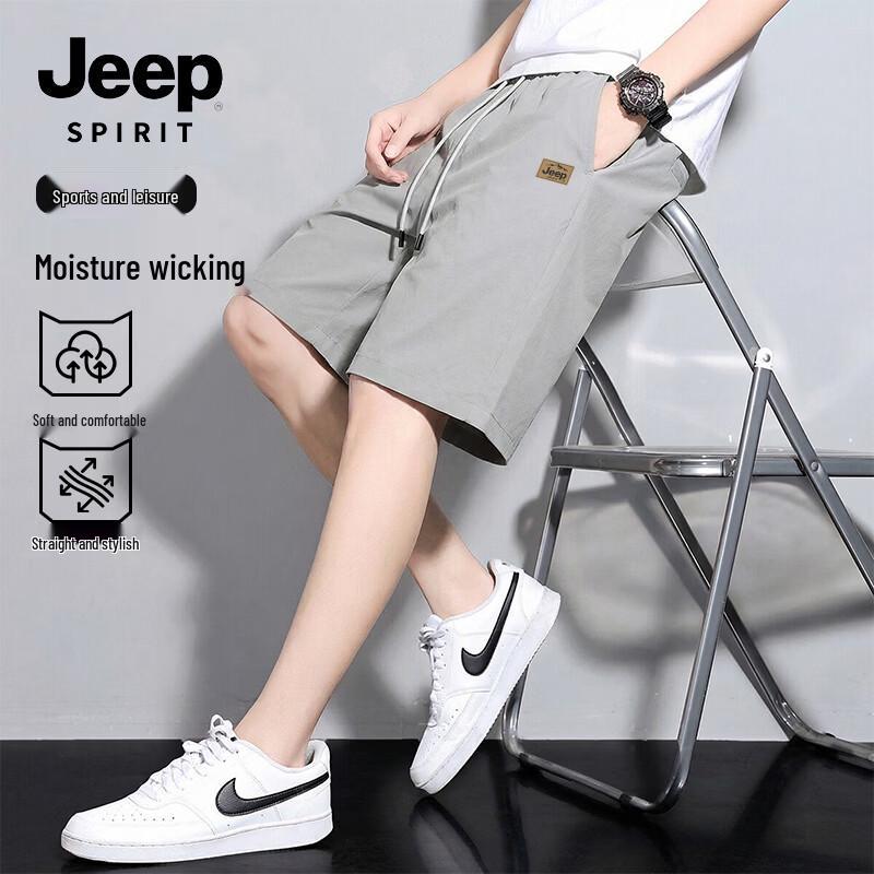 JEEP SPIRIT Men s Summer Washed Cotton Outdoor Shorts 3XL