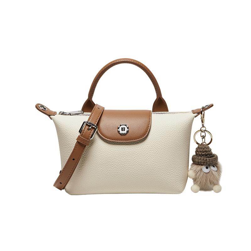 Mrs. Qiao Women's Bag 2025 New Dumpling Bag Women's Crossbody Bag Autumn Winter Trendy Genuine Leather Women's Bag Single Shoulder Handbag