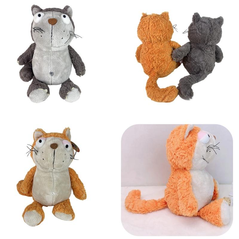 Adorable Large Orange Cat Plush Toy Pillow Soft And Cuddly